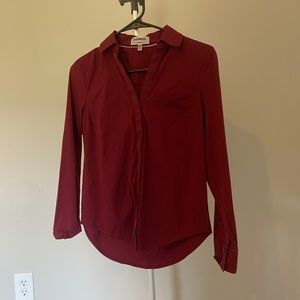 maroon essential shirt from express